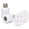 LoraTap set di 2 supporti per lampada telecomandati E27, pronti all'uso | 2 uscite indipendenti - Per plafoniere, armadi e lampade a catenella - Max 60 W