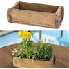 Cepewa Scatola di legno a forma di mattone, stile vintage, effetto usato, 30 x 9 x 15 cm, con inserti in metallo