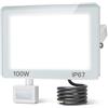ANNIFUNLY Faretto LED da Esterno con Sensore di Movimento 100W 10000 LM | Faro LED Esterno 6500K Bianco Fredda,IP67 Impermeabile Fari LED,Luce di Sicurezza Proiettori per Esterni per Giardino,Garage