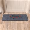 Comart - Zerbino Henry - Assorbente Antipioggia - 25x70 cm - Welcome Grigio | Tappeto in Poliestere, Fondo in Latex Antiscivolo, Impermeabile, Assorbente, Antipioggia, per Ingresso Interno e Esterno