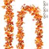 OMIGA 3 Pezzi Ghirlanda Halloween Decorazioni Autunnali 175 cm | Autunno Decorazioni Casa con Luci a LED per Interno ed Esterno Casa Matrimoni Feste Casa Camino Ringraziamento Decorazione