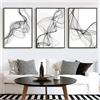 TROYSINC Set di 3 poster di design moderno in bianco e nero, tele astratte, senza cornice, per il soggiorno (50 x 70 cm)