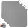ZIJANG 4 Pezzi Tappo Doccia Antiodore, 20 × 20 cm Tappo di Scarico Universale Doccia, Grigio Tappi Antiodore per Scarichi, Coperchio Scarico, con Occhiello per Appendere, per Cucina, Bagno, Toilette