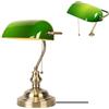 JCPYIUL Lampada da tavolo Banker in vetro verde, Tradizionale Europea Classic Bronze Finish Base E27 Vintage Lampada da tavolo, per Camera da letto Ufficio Biblioteca Sala studio Sala studio