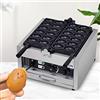 vhdurike Macchina per la Produzione di Pane all'uovo Commerciale, Macchina per Waffle per Torta elettrica Antiaderente, Ferro per Waffle a Bolle d'uovo da 1800 W, per casa e ristoranti