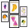 Nacnic Set di 6 poster di Cibo e Nutrizione. Frutta estiva. Natura e Nutrizione Poster per Interior Design e Decorazione. A3 & A4, senza cornici.