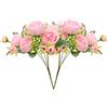 Bakiauli 2 Mazzi di Peonia Artificiale, Fiori Finti Decorazione di Fiori Artificiali per Matrimoni Casa Tavolo Feste Finestre (Rosa)