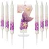 Ovanda Candele di compleanno con numeri 7, candele a forma di sirena, compleanno, candele di compleanno, 7, decorazioni a coda di sirena, decorazione per torta a forma di sirena