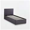 Produce Shop Letto Singolo 1 Piazza con Rete e Contenitore 80x190 Basel Twin - Grigio