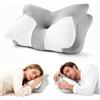 Oskuglin Cuscino cervicale 2-in-1 memory foam, altezza 9/15 cm, 62x40 cm | Cuscino ortopedico per fianco, schiena e pancia - anti-russamento, fodera rimovibile & lavabile, scarico pressione