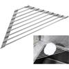 FooYee Scolapiatti A Triangolo Rivestito In Silicone Per Angolo Lavello,Scolapiatti Da Lavello,Scolapiatti Pieghevole,Silicone Scolapiatti Per Cucina