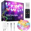 M2 OUTLET Catena luminosa a LED, 10 m, sincronizzazione musicale, cambia colore, catena LED RGB, telecomando a 40 tasti, microfono incorporato, luci a LED controllate da app