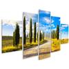islandburner Quadro su tela Toscana Cipresso Strada bianca Paesaggio rurale Italia Europa Immagini italiane Murali Poster