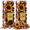 Scent-Hi Pot-pourri Santalo, Fiori secchi, 240 g, Confezione da 2 | Note legnose e calde, olio profumato 10 ml incluso, decorazione per soggiorno, ufficio o ingresso