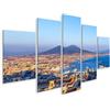 islandburner Quadro su Tela Vista Napoli E Vesuvio Al Tramonto Quadri 170x80cm