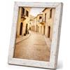 Abio Cornice portafoto in MDF con vetro acrilico, cornice per foto, poster, stile rustico, stile vintage, 18 x 24 cm