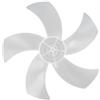 Torchlit Pale per ventola da 40,6 cm, 375 mm, 5 foglie, in plastica, ricambio per ventola da scrivania in piedi, copertura dado a basso rumore (bianco)