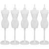 Muteitt 5 Pezzi Vestito per Bambola Forma Mini Manichino Supporto per Abito Forma Abito di Stoffa Abbigliamento Esposizione Mini Manichino Modello Supporto per Espositore per Bambola