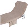 Casatessile Telo Mare Sdraio Spugna Comodo Cotone 70x185 cm. con Tasche Telo Copri Sdraio con Elastici, Telo Mare Sdraio Cotone, Telo Lettino con Tasche - Tortora