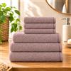 NARCISO Set Asciugamani Bagno Viso e Bidet 100% Cotone 6 Pezzi (3 Viso 50x100cm e 3 Bidet 40x60cm) Ogni Asciugamano è Realizzato in Morbida Spugna di Cotone Alta Assorbenza (Cipria)