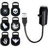 PURPLELILY Lampada di proiezione a tema Halloween alimentata tramite USB con 6 diapositive angoli regolabili Struttura ABS adatta per uso interno Halloween USB Proiezione Luce