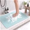 BLESWIN Tappetino Doccia Antiscivolo, PVC Tappeto Bagno Soft, 40x80cm Verde | Tappeto Antiscivolo Doccia, Tappeto Bagno, Sicuro, Per Seniors, Zone Umide, Ritagliabile, Anti Muffa, Lavabile in Lavatrice