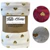 Tata Home Coperta Plaid Divano Flanella Copertina Invernale Calda Vellutata Plaid Letto Matrimoniale Misura 160x210 cm Fantasia Cuori Oro Colore Panna