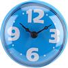 MAGT Orologio da Parete, Orologio da Bagno di Aspirazione Leggermente Impermeabile Mini Orologio da Parete per Doccia (Blu)