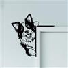 CUTHOLLOW Border Collie Decorazione Cornice Porta in Metallo, Decorazione Parete Nera per Porta, Arte Creativa Cornice Porta, Decorazione Angolo Porta Originale, per Cameretta dei Bambini, Porta