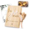 YYSWSAKY Regalo di denaro per matrimonio, libro in legno sì, acrilico 3D, fiori secchi, bottiglia di denaro, catena luminosa, biglietti di auguri, regalo di nozze con catena luminosa a LED, regali di