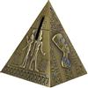 Fyearfly Piramide Egiziana Modello Statuetta, | Creativo retrò in metallo salvadanaio, Home Hotel Office Decor per ufficio Antico Egitto Scultura Piramide Ornamenti Regalo
