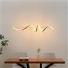 KOSILUM Lampada a sospensione LED Lybella dorata spirale 120 cm dimmerabile | LED integrati bianco caldo 3000 K, alluminio dorato, altezza regolabile, lunghezza 120 cm, disponibile anche in nero