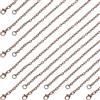 BEAMARKER 24 Pezzo di Catene per Collana Sfuse da 2.7mm, Catene A Maglie in Rame Placcato Rosso Antico, Collana con Ciondolo Fai da Te Fatta A Mano con Chiusura A Moschettone per Gioielli da Donna e