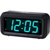Timegyro Sveglia a batteria per camere da letto, display a LED, oscuramento automatico, lunga durata della batteria, luminosità regolabile, 12/24 ore, snooze