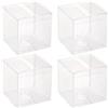 BENECREAT Scatole per Confezioni Regalo Trasparenti 10PCS Scatole per Bomboniere in Pet Quadrate da 10x10x10 cm/3.93x3.93x3.93 con Pellicola Protettiva per Souvenir di Nozze