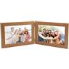 EXIN DEHCEN Cornice portafoto doppia pieghevole, 13 x 18 cm, con lato girevole ad alta | 2 Foto, Fronte Rotante, Per Camera e Ufficio, Design Pieghevole, 13x18 cm