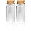 Bestlivings Mini bottiglie di vetro con tappo di sughero, 50 ml (confezione da 16) - piccole fiale di vetro da riempire - provette in vetro per matrimonio - mini bicchieri bomboniere