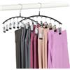 Arkeiliy Grucce appendiabiti per leggings, appendiabiti per armadio, 2 pezzi con 10 clip, contiene 20 leggings, vestiti, pantaloni, organizer adatto per calzini, mutandine, biancheria intima