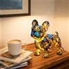 LOMUG Lampada da notte a forma di bulldog francese, in resina, lampada a LED per cani, classe energetica A, lampada decorativa per gli appassionati di cani, decorazione per la cameretta dei bambini