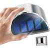 OSALADI Lampada Solare da Parete in Acciaio Inox, 4 Pezzi per Esterno | Ip55, Controllo Manuale, per Cancello e Terrazza, Argento, Batteria Aa 600 Mah e LED