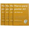 Nacnic Confezione da 4 cornici clip trasparenti. supporti trasparenti per foto, manifesti, diplomi, disegni o fogli. formato A3 (29.7x42 cm). Clip trasparente