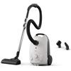 AEG AB51C1SW, Aspirapolvere con Sacchetto, 37% plastica Riciclata, Bianco | Per pavimenti duri e moquette, bocchetta AllFloor, filtro igienico lavabile, ugello 2 in 1, raggio d'azione 8,5 m