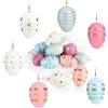 com-four® 18x Uova di Pasqua da Appendere, Decorazione Pasquale | Uova di Pasqua Decorative in Bei Colori