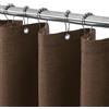 VANZAVANZU Tenda da Doccia Impermeabile con Ganci in Metallo Tenda da Bagno in Tessuto Lino Poliestere Antimuffa per Vasca da Bagno Stanza Bagnata Box Doccia - 122 x 182cm (Marrone)