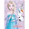 anemone Plaid in pile Frozen (Frozen) ufficiale 100 x 140 cm - 100% microfibra morbida e calda (C)