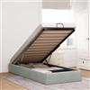 KKHOMEI Letto Contenitore 100 x 200 cm Letto Singolo con Contenitore Struttura Letto 100 x 200 cmLetto Imbottito Letti Idraulico Letto Contenitore Singolo Grigio Chiaro
