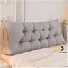 Generico Cuscino A Cuneo Per Testiera Letto Matrimoniale Singolo, Grande Cuscini Supporto Lombare Triangolare, Super Morbido Schienale Cuscini Per Lettura Per Adulti E Bambini(Size:80x50x15cm,Color:Light gray)