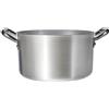 Baldassare Agnelli Pentole Agnelli PCMX0424 Casseruola Alta in Alluminio con 2 Maniglie, Inox, 24 cm