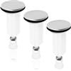 HASLED Tappi Lavandino Bagno, HASLED 3 Pezzi Tappo Bidet, Tappo Lavandino Bagno, Sigillo Forte, Regolabile in Altezza, Adatto per Lavabo e Bidet