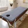 LDLCYCN Coprimaterasso per Lettino da Massaggio in Memory Foam di Lattice Cuscino da Letto Antiscivolo con Foro Topper per Lettino da Massaggio Spa da 4 Cm Testa Rotonda,Grigio,70 * 190cm(S)